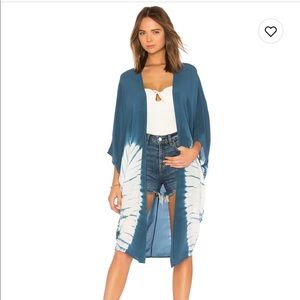Tie dye silk kimono/duster